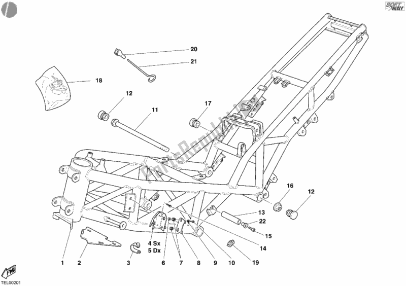 Toutes les pièces pour le Cadre du Ducati Sport ST4 S ABS 996 2005